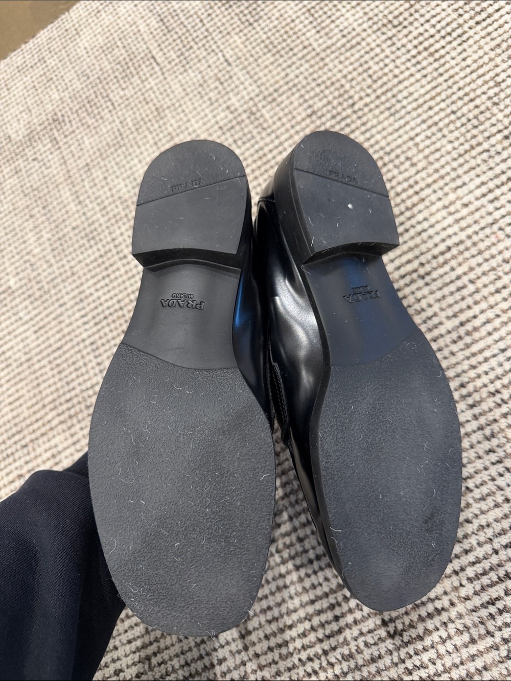 Prada Black Leather Loafers - Picture 3 of 5